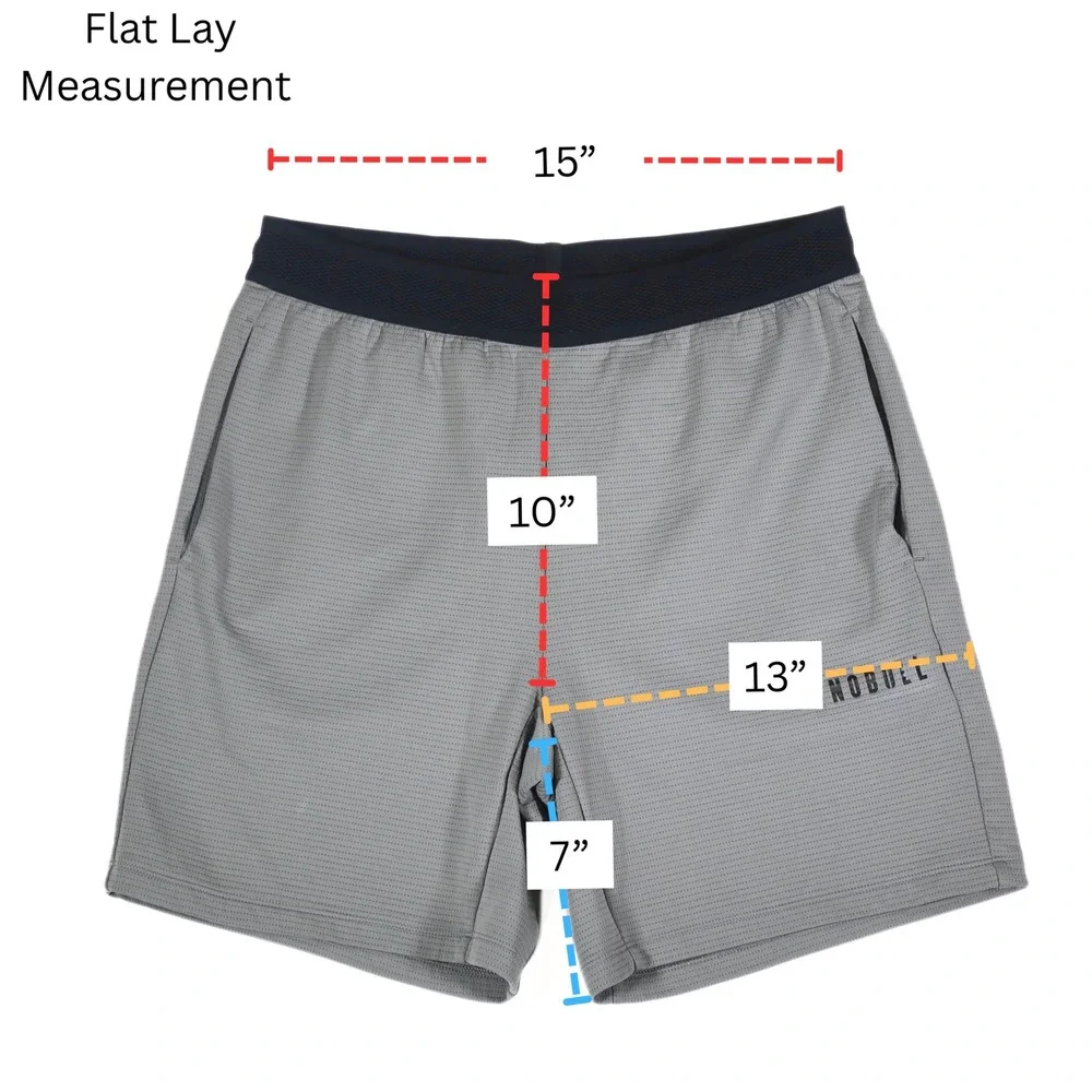 NOBULL Mesh Training Shorts Mens Medium Grey 7